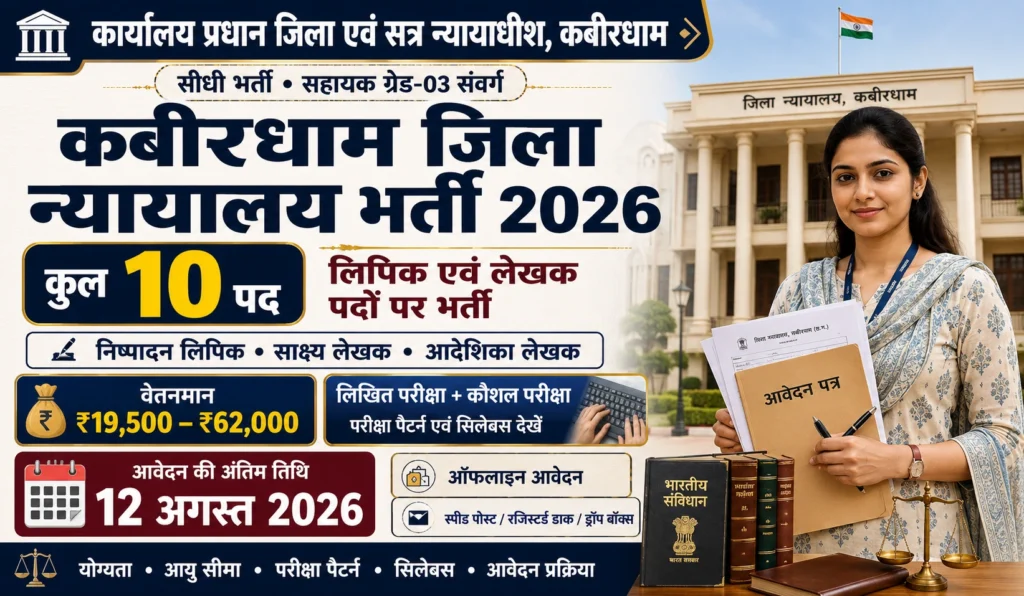 Kabirdham District Court Vacancy 2026