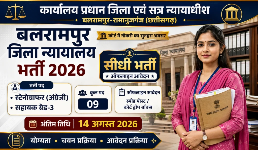 Balrampur District Court Recruitment 2026