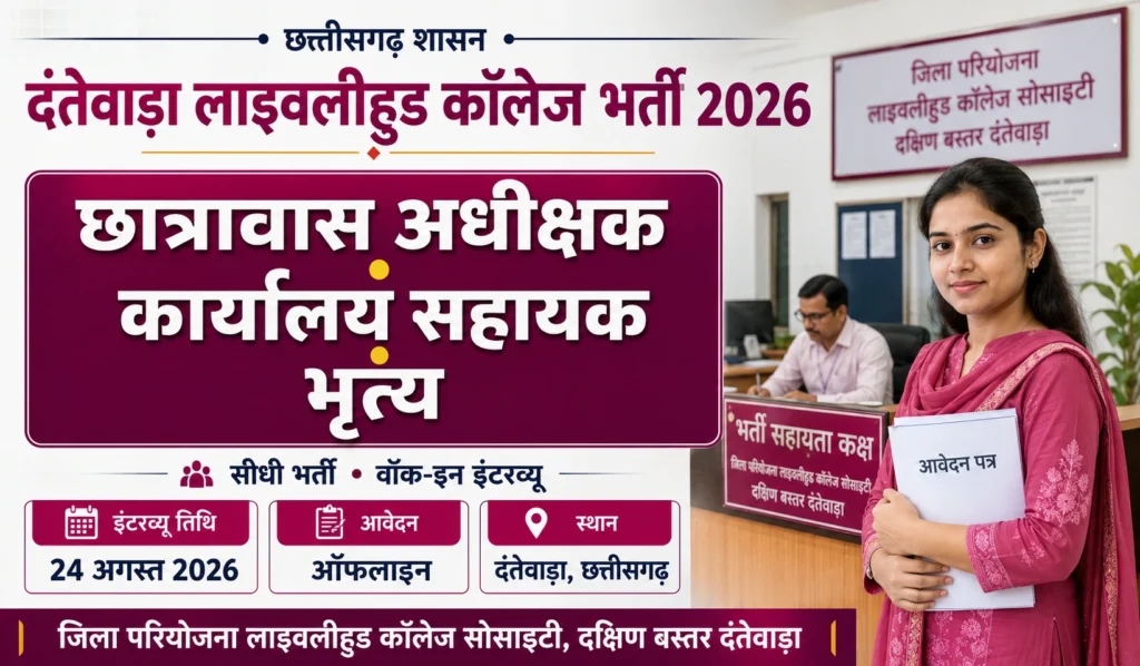Dantewada Livelihood College Vacancy 2026
