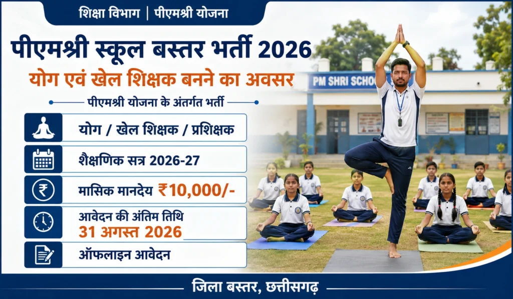 PM SHRI School Bastar Recruitment 2026