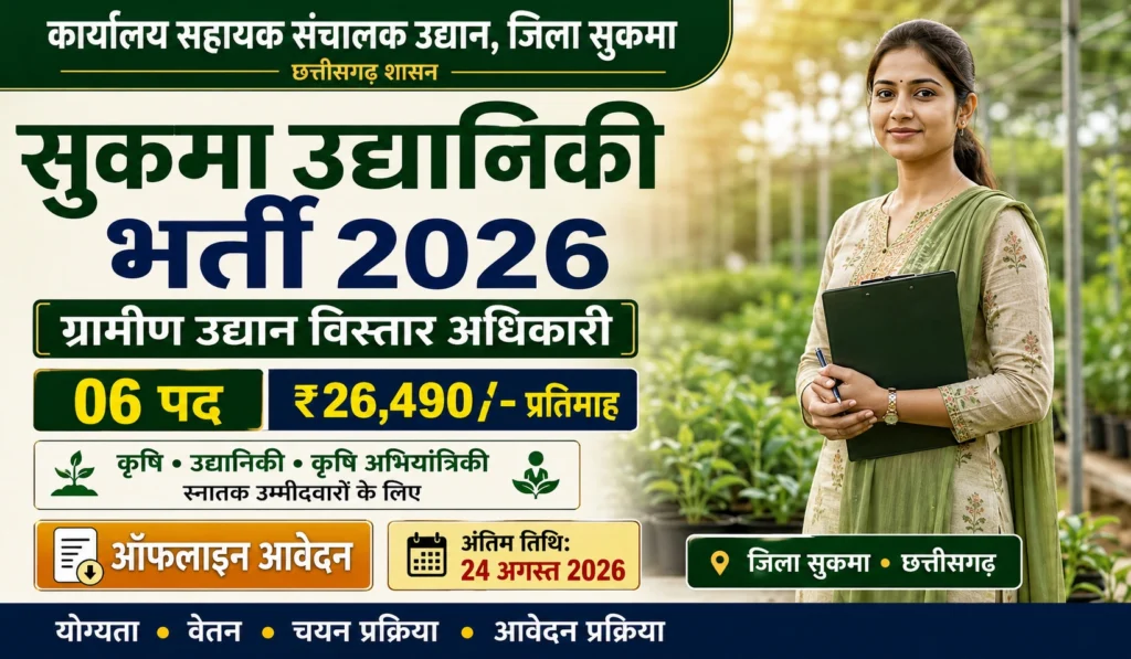 Sukma Horticulture Recruitment 2026